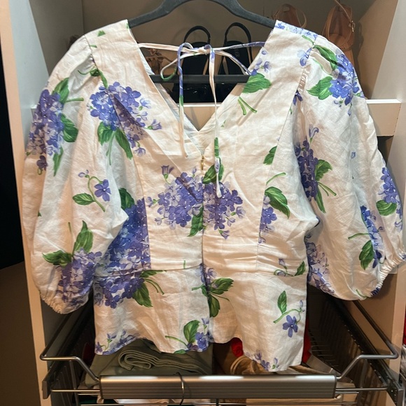 Floral hydrangea top - Picture 3 of 5